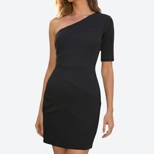 Vintage Y2K One Shoulder Cutout Single Shoulder Dress